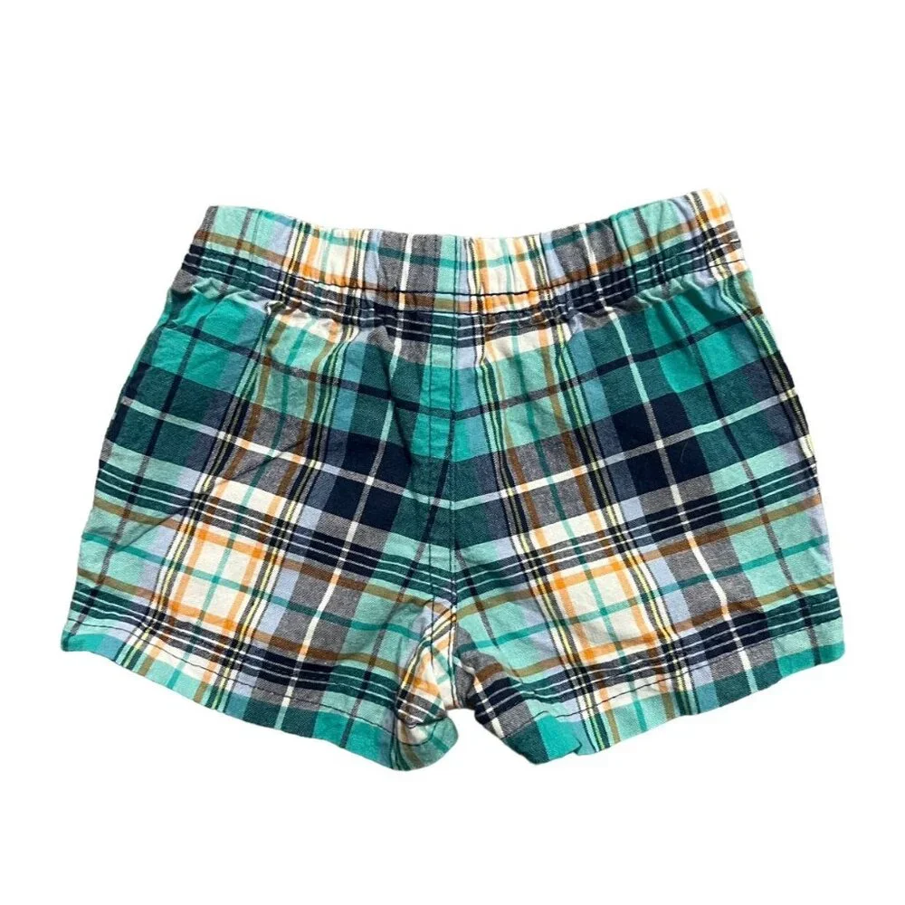 Carter's 3m Whale Appliqué Shirt & Plaid Shorts Set